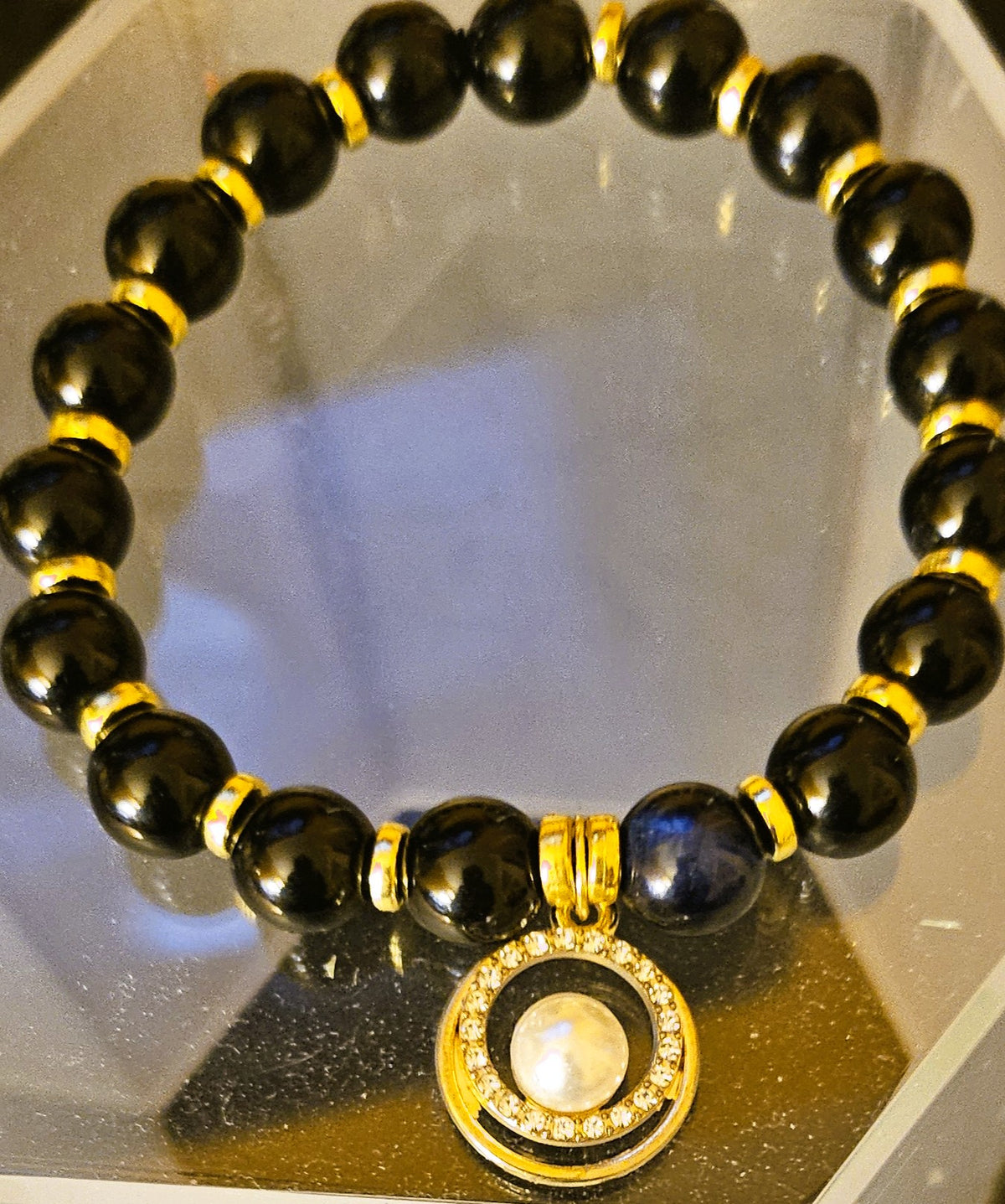 Black Onyx Pearl Bracelet