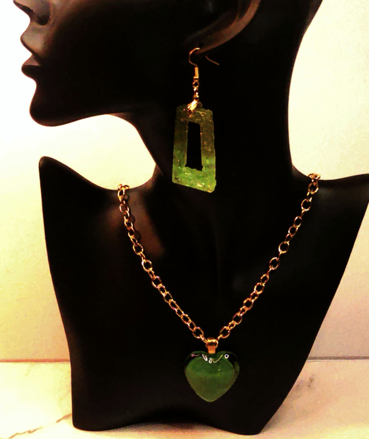Green Heart Necklace
