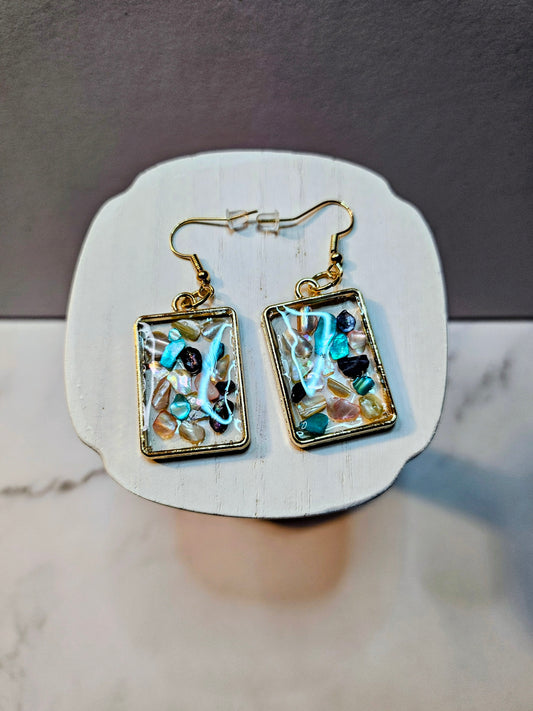 Abalone Flakes Earings